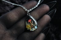 Image 5 of Dead Good mushroom, lichen, paua shell and foliage necklace