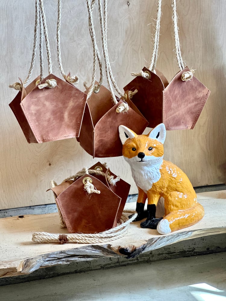 Image of leather plant hanger