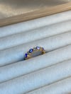 Protect Me In Blue Evil Eye 14K Gold Plated Ring