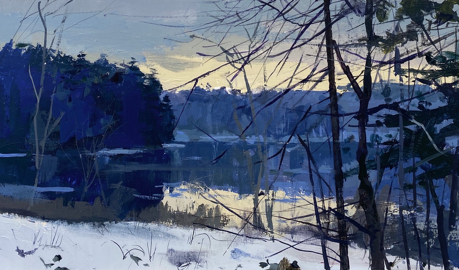 Image of Winter Sketch 9 (with tidal river )