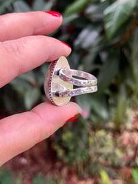 Image 5 of Sterling Astral Monstone Ring Sz 7