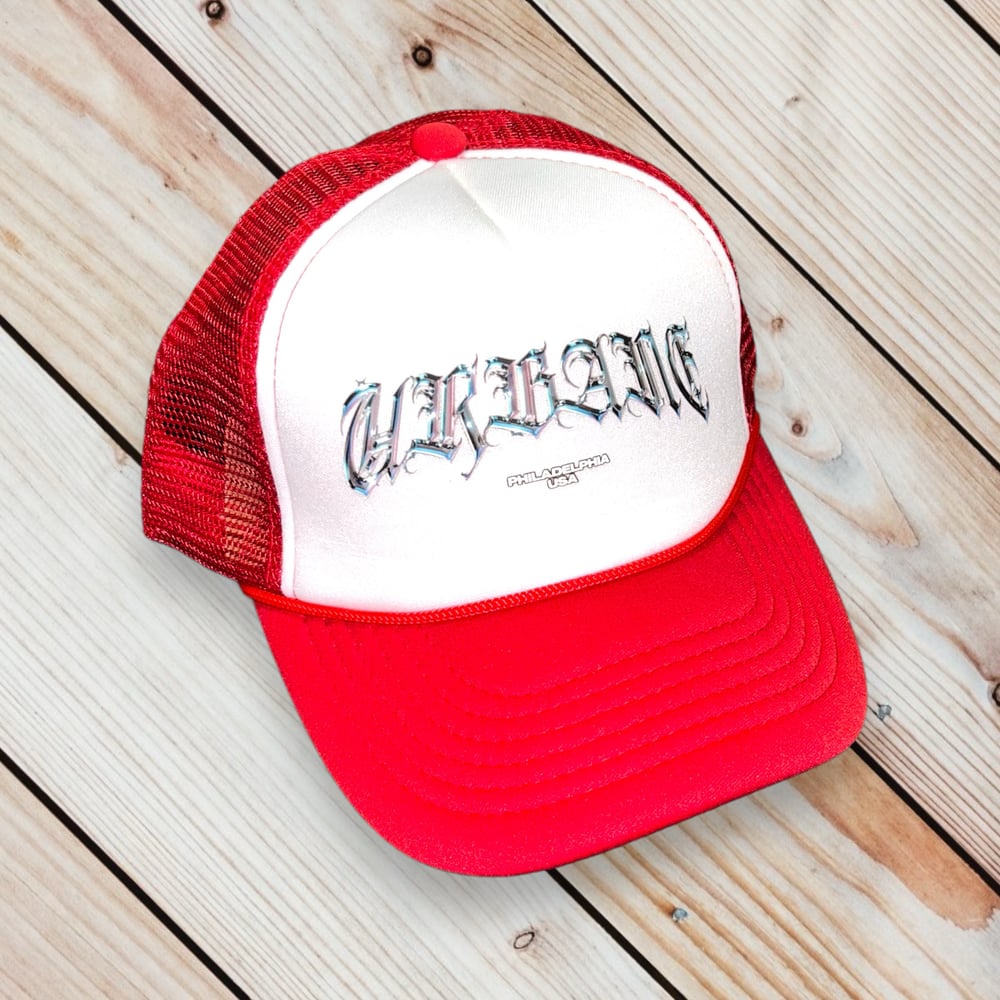 Image of Red/White Chromie Trucker