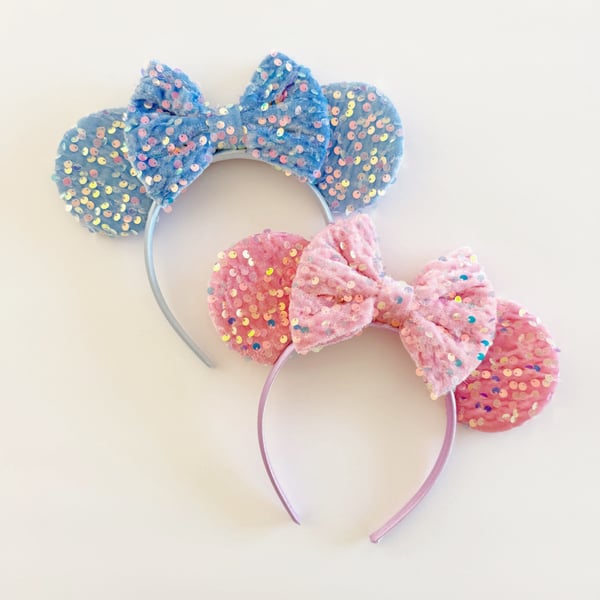 Image of Pastel Sequin + Velvet Mouse Ears