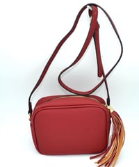 Image 5 of Soft Touch Vegan Crossbody Handbag with Tassel