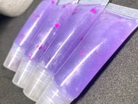 Image 2 of 4 clear purple lavender lip gloss