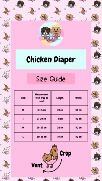 Image 2 of Flower Chicken, Duck & Bird Diaper / Nappy / Outfit