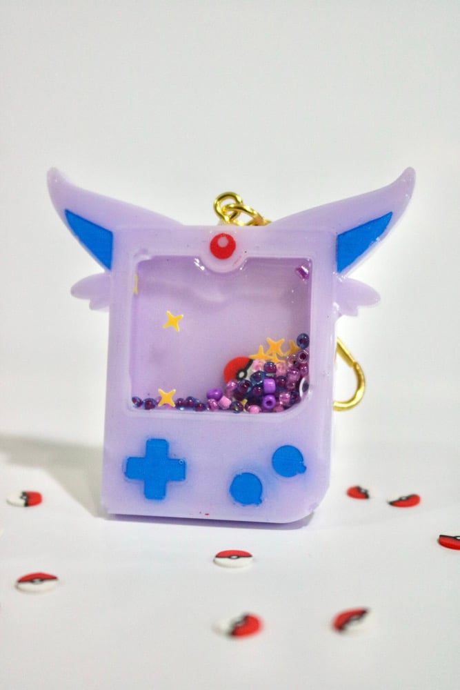 Image of Purple Poke Custom Resin Shaker Keychain