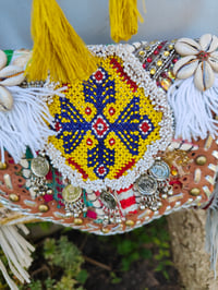 Image 3 of Chilean Bag - white tassles / fringes and Silver strap 2