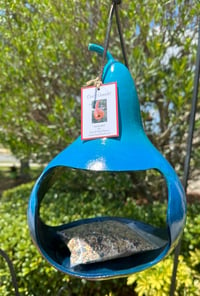 Ocean Blue Gourd Bird Feeder 