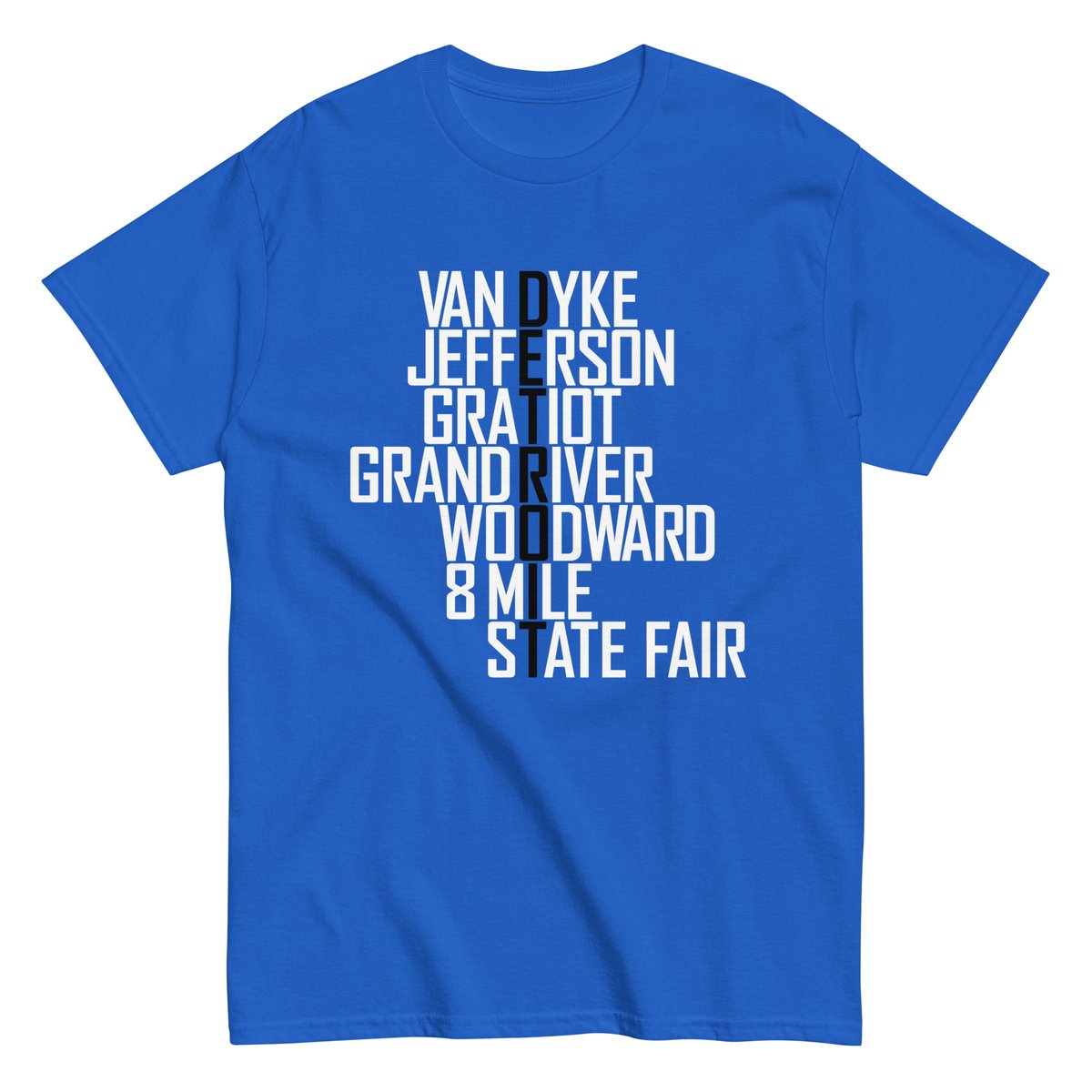 Image of Detroit East Streets Inverted Tee (5 colors)