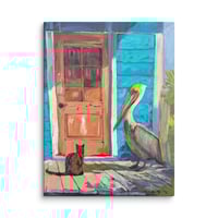 Image 1 of "Feathers and Fleas" Canvas