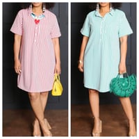 DIVA Stripe Collared Shirt DIVA Dress