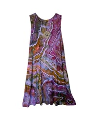 Image 2 of XXL Jersey Knit Pocket Tank Dress in Muted Tropical Geode Ice Dye