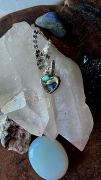 Image 1 of Abalone beach heart pendant