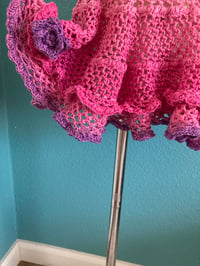 Image 2 of Pink Crochet Handmade Toddler Dress 2t