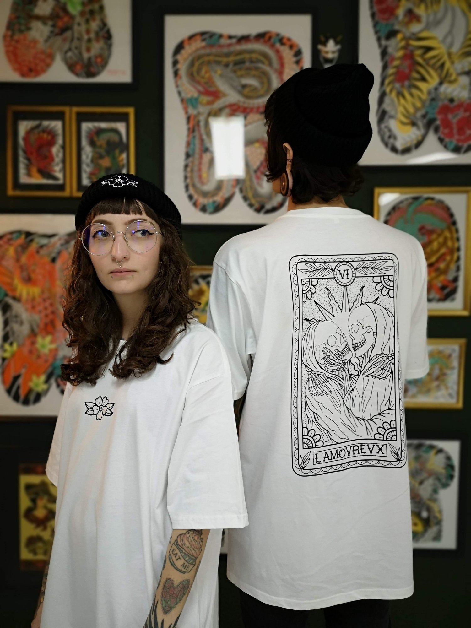 White Oversized T-shirt “Tarot Card”