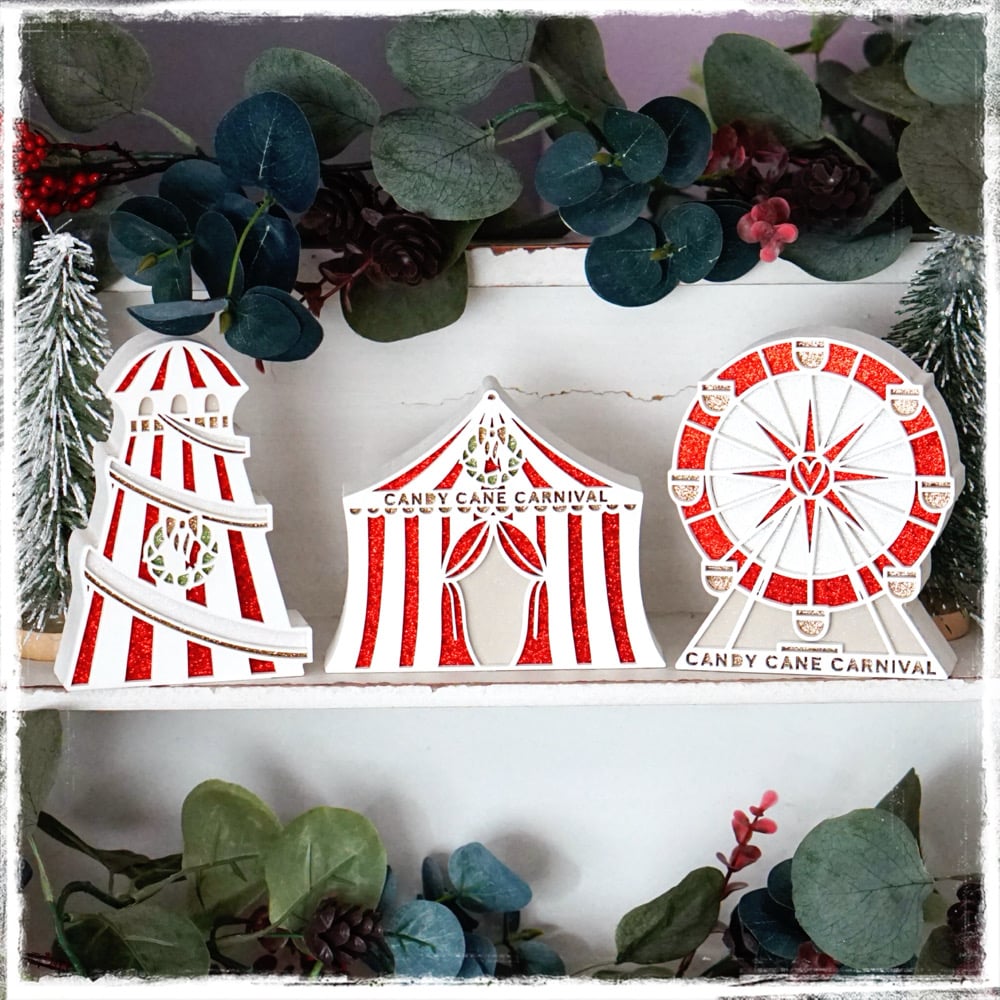 Image of PREORDER Candy Cane Carnival Ferris Wheel