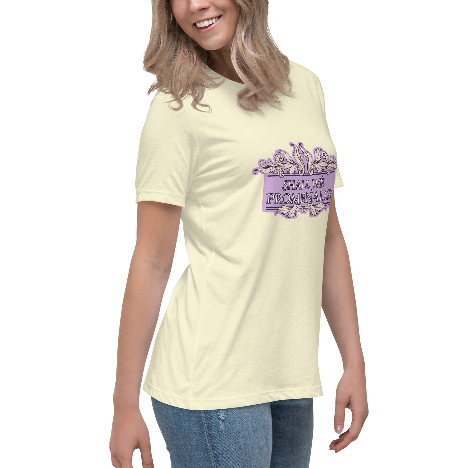Image of Women's Relaxed T-Shirt shall we promenade bridgerton inspired 