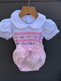Image 3 of Pink flower romper 