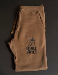 Image 2 of Chestnut Brown "D + Built for the Battle" Joggers (Already made/ready to ship) 