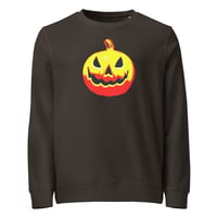 Image 6 of Sweatshirt (Adult M/F) - Jack O Lantern Vintage Red-Yellow