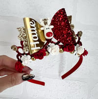 Image 5 of Christmas Bow Personalised Tiara Crown 