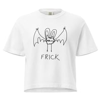 Image 1 of Women’s heavyweight boxy tee frick bat 