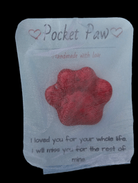 Image 1 of Pocket Paw – Fused Glass Paw Print Gift