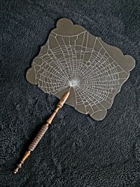 Image 1 of Victorian 1800s Face Screen guard - preserved webs 2