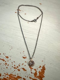 Image 6 of tiny rose pendant with blue sapphire