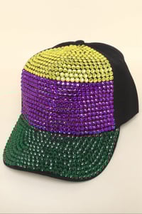 Image 2 of Mardi Gras Rhinestone Hat