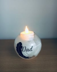 Image 5 of Personalised Memorial Feather Tea Light