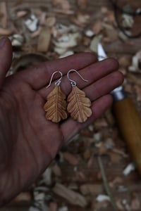 Image 2 of Oak leaf Earrings. 