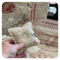 Image 3 of handmade french lace sewing pouch needle book and pin cushion