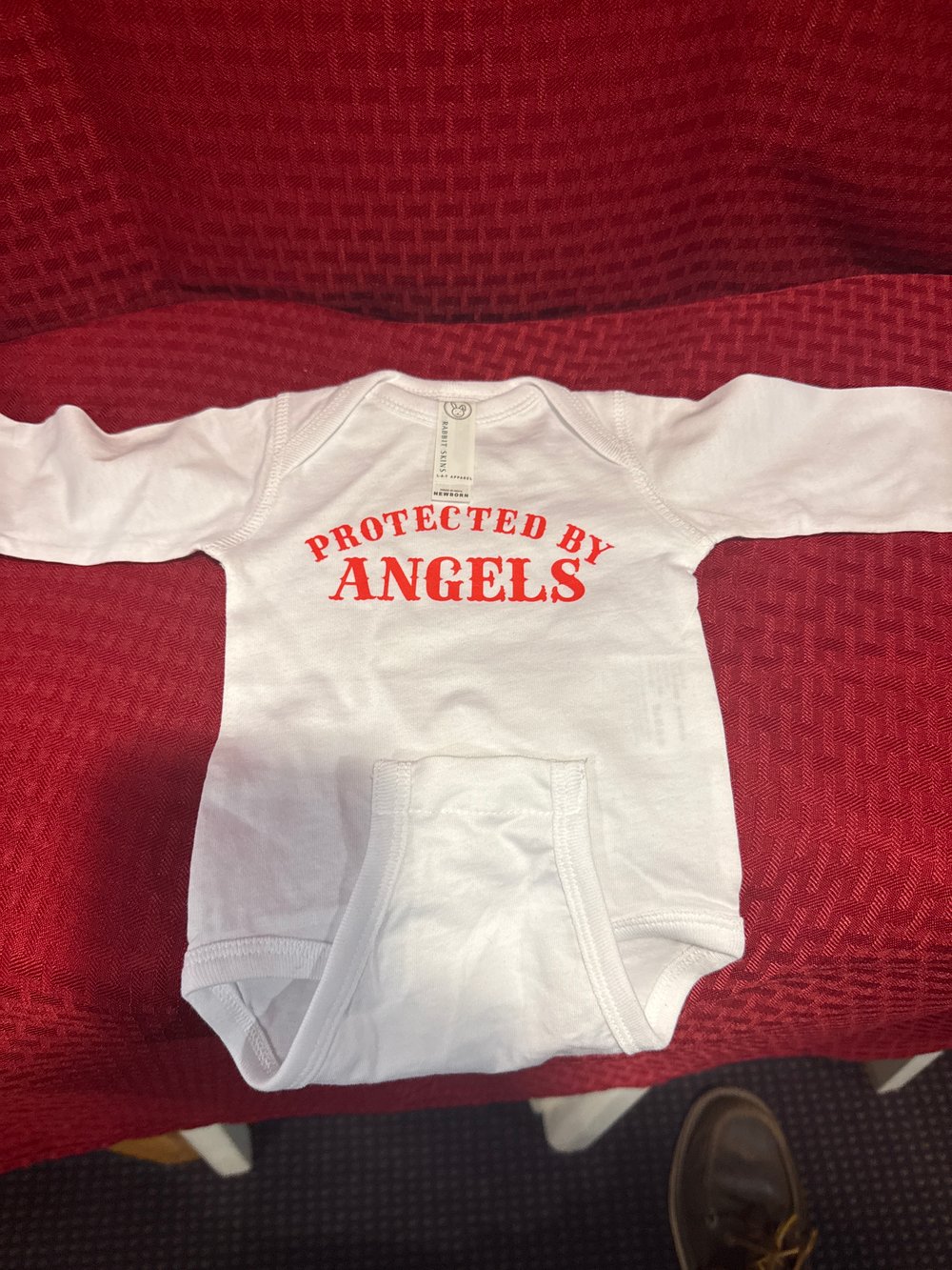 Baby Protected By Angels onesie