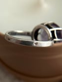 Incroyable bague solitaire du XIXème siècle, poinçon sanglier et améthyste, Taille 55