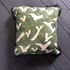 Japanes Green Crane Cushion Cover Image 4