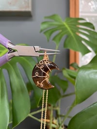 Image 2 of Tigers Eye Gold Moon  Necklace