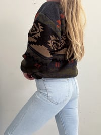 Image 5 of Vintage Green oversized sweater // L
