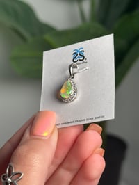 Image 2 of ETHIOPIAN OPAL PENDANT WITH CHAIN .925 STERLING SILVER B