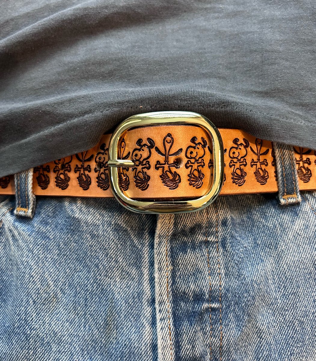 Dancing snoopy belt in brown (Men’s) | ChinaCatClothing