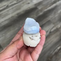 Image 3 of Druzy Blue Lace Agate Hamster Rock Friend 