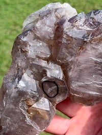 Image 18 of Smoky Quartz & Red Rutile Enhydro Multi Terminated Crystal | Zambia #3052