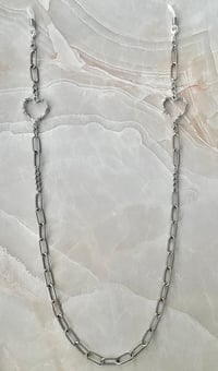 Image 5 of barbed wire hearts - silver eyeglass chain