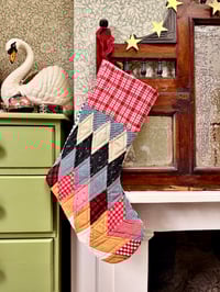 Image 1 of Antique American Quilt Stocking