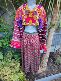 Image 2 of Milan Hareem/ Bloomer/ Balloon trousers with matching head scarf -maroon upto 14 uk