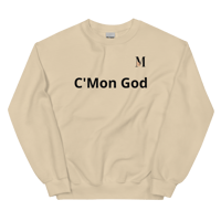 Image 4 of MamaFe Black Font "C'Mon God"Unisex Sweatshirt