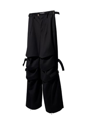 Image of EQUALNEAR - Armor Flared Pants (Black)