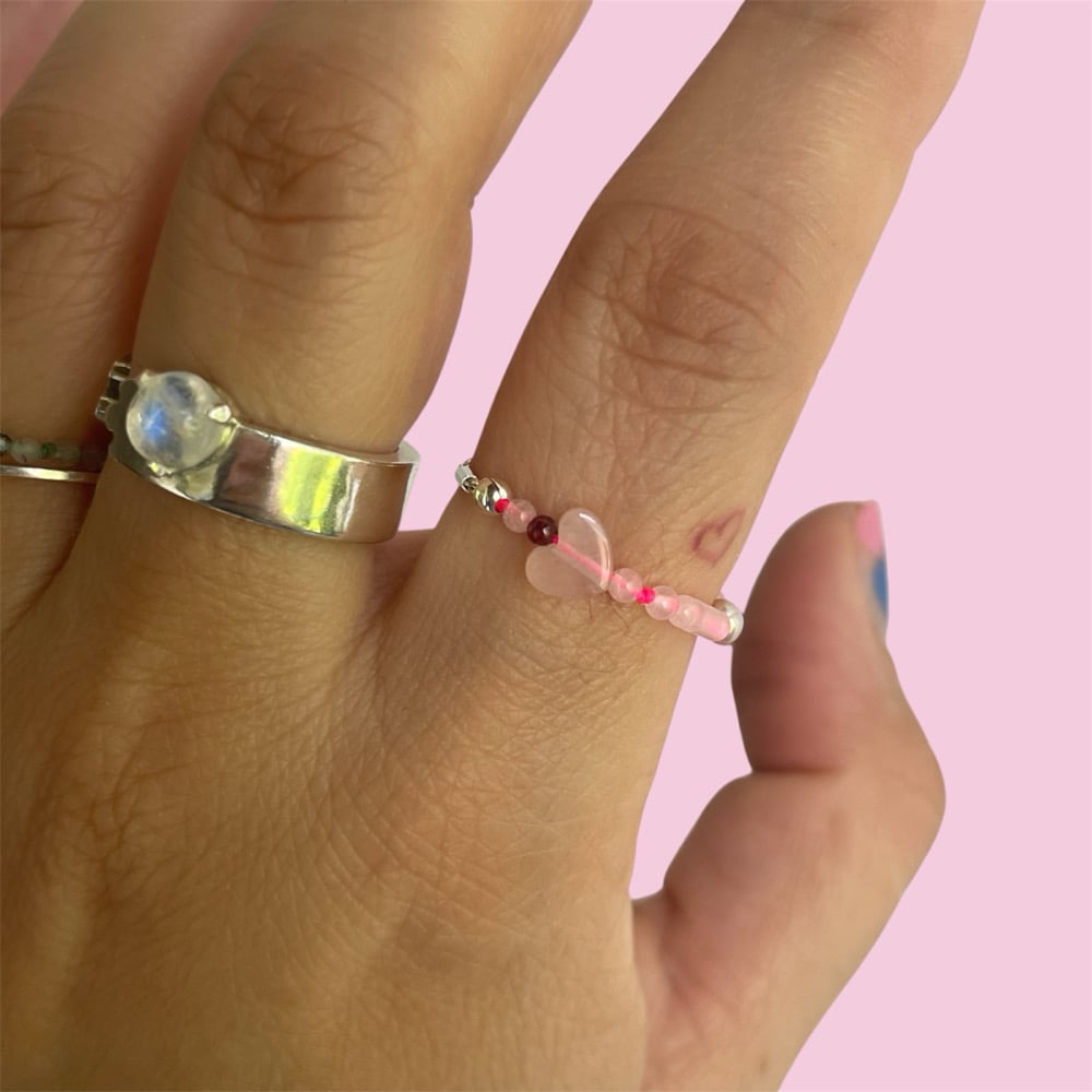 Image of Pink quartz ring