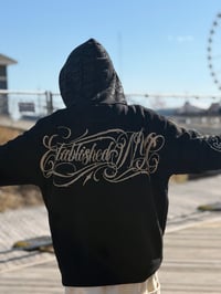 Image 4 of Sherpa Lined ‘All Over Script’ Hoodie
